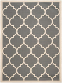 Safavieh Courtyard Cy6914-246 Anthracite / Beige Geometric Area Rug