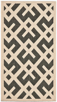 Safavieh Courtyard Cy6915-216 Black / Beige Geometric Area Rug