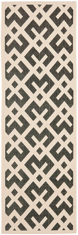 Safavieh Courtyard Cy6915-216 Black / Beige Geometric Area Rug