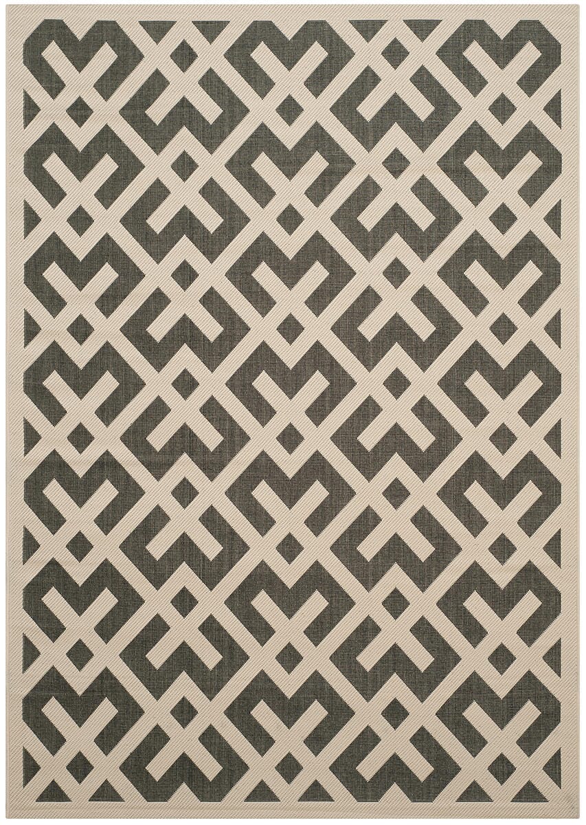 Safavieh Courtyard Cy6915-216 Black / Beige Geometric Area Rug