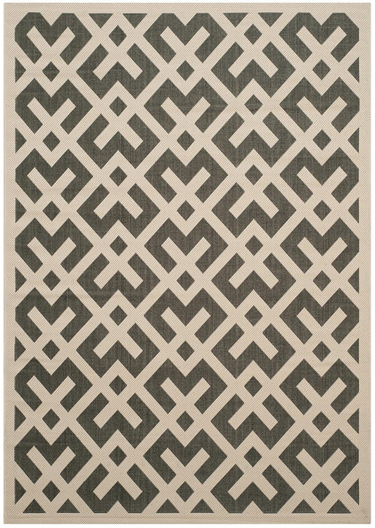 Safavieh Courtyard Cy6915-216 Black / Beige Geometric Area Rug