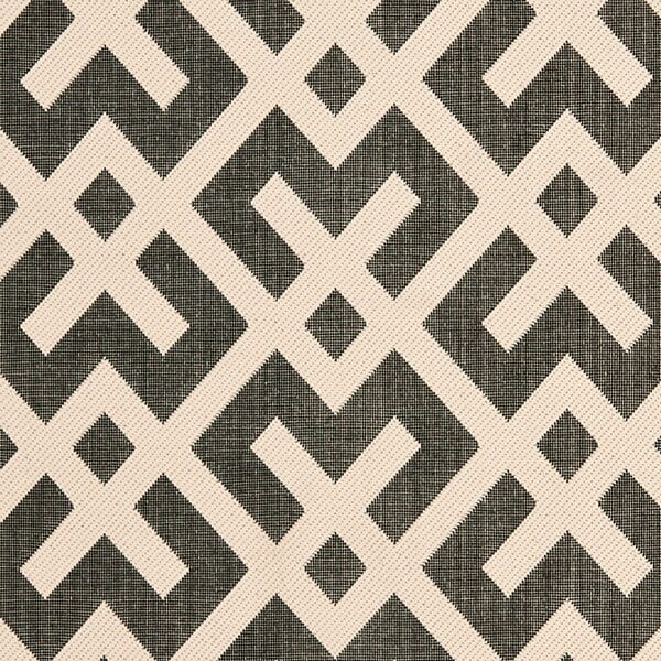 Safavieh Courtyard Cy6915-216 Black / Beige Geometric Area Rug