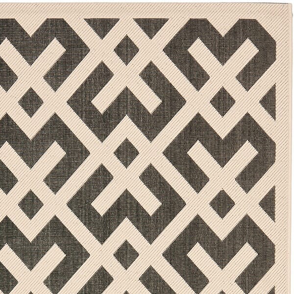 Safavieh Courtyard Cy6915-216 Black / Beige Geometric Area Rug