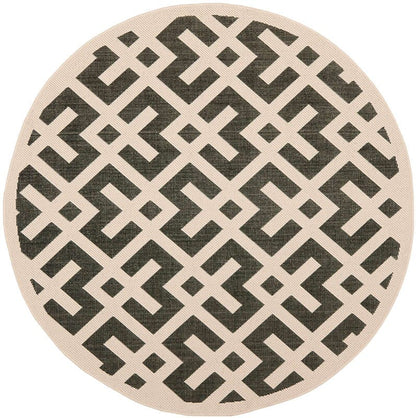 Safavieh Courtyard Cy6915-216 Black / Beige Geometric Area Rug