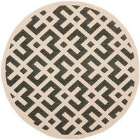 Safavieh Courtyard Cy6915-216 Black / Beige Geometric Area Rug