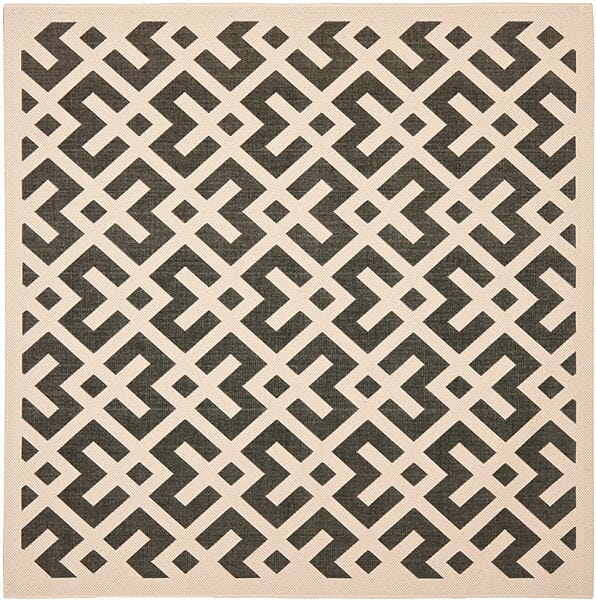 Safavieh Courtyard Cy6915-216 Black / Beige Geometric Area Rug