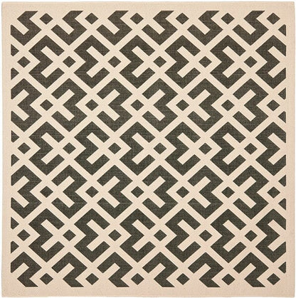 Safavieh Courtyard Cy6915-216 Black / Beige Geometric Area Rug