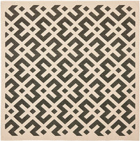 Safavieh Courtyard Cy6915-216 Black / Beige Geometric Area Rug