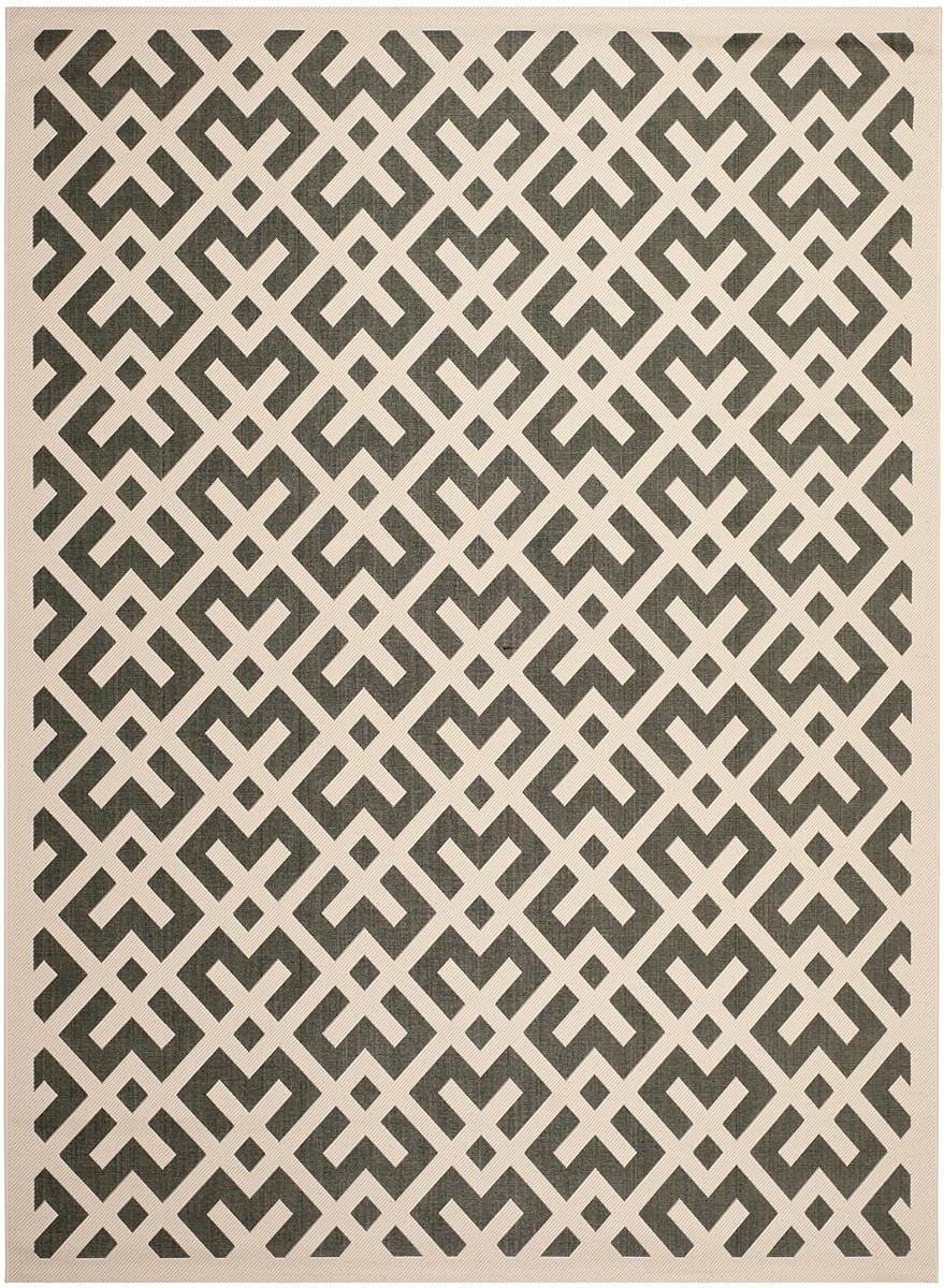 Safavieh Courtyard Cy6915-216 Black / Beige Geometric Area Rug