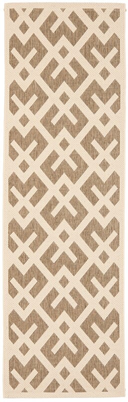 Safavieh Courtyard Cy6915-232 Brown / Bone Geometric Area Rug