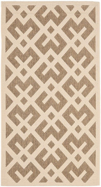 Safavieh Courtyard Cy6915-232 Brown / Bone Geometric Area Rug