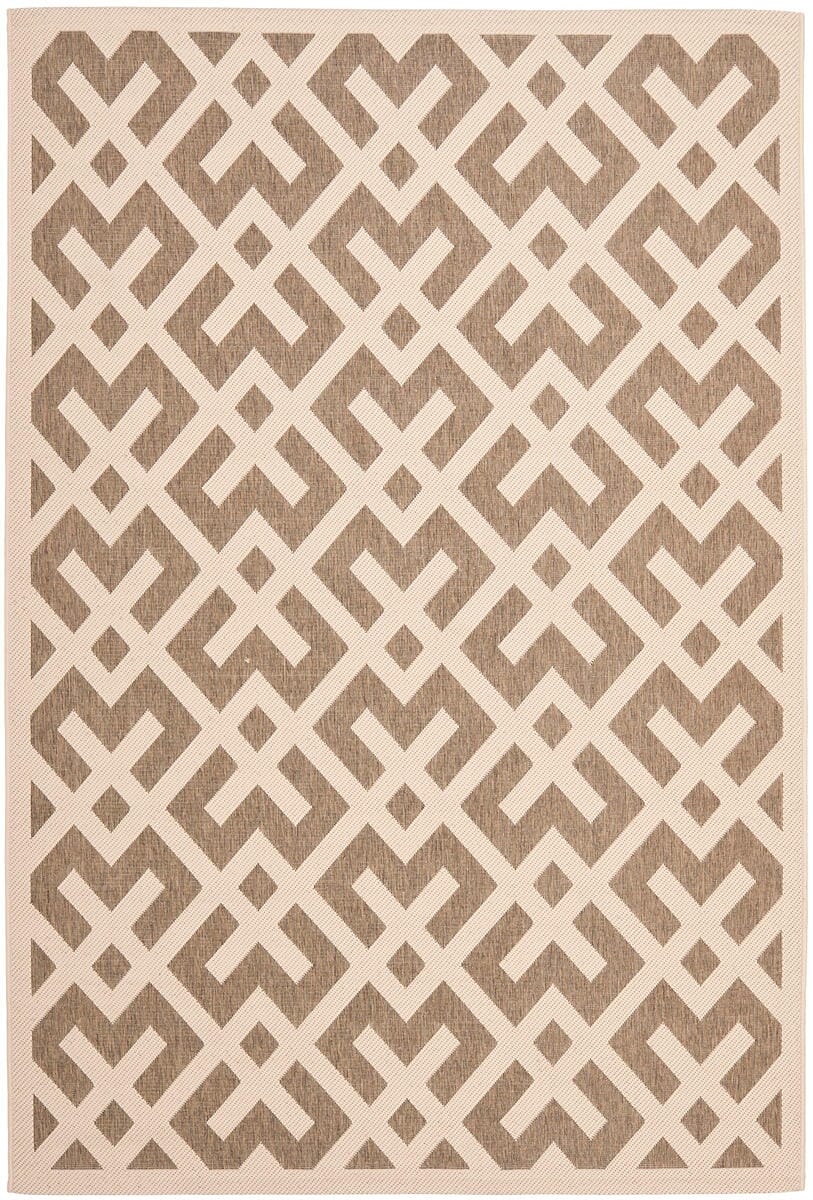 Safavieh Courtyard Cy6915-232 Brown / Bone Geometric Area Rug