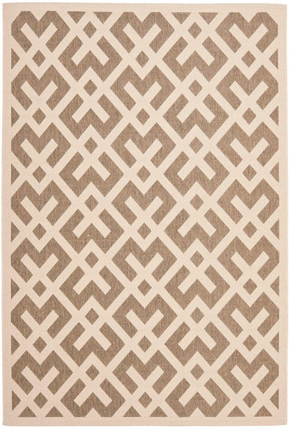 Safavieh Courtyard Cy6915-232 Brown / Bone Geometric Area Rug