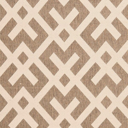 Safavieh Courtyard Cy6915-232 Brown / Bone Geometric Area Rug