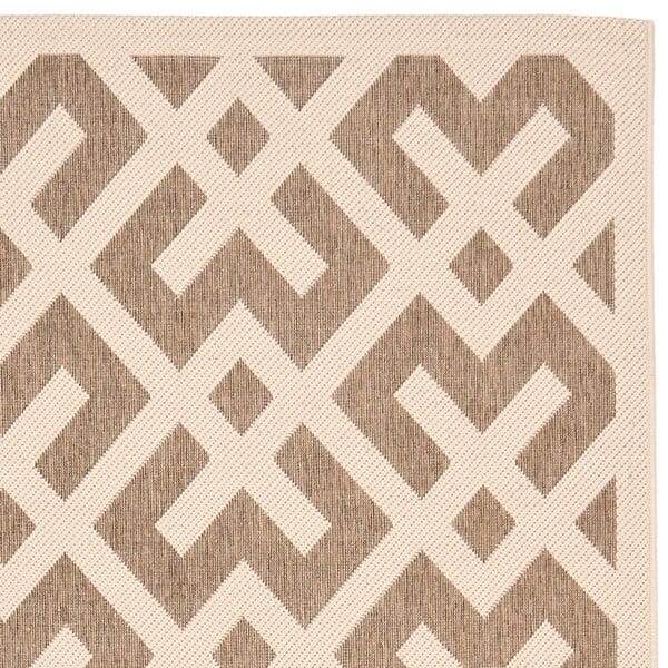 Safavieh Courtyard Cy6915-232 Brown / Bone Geometric Area Rug