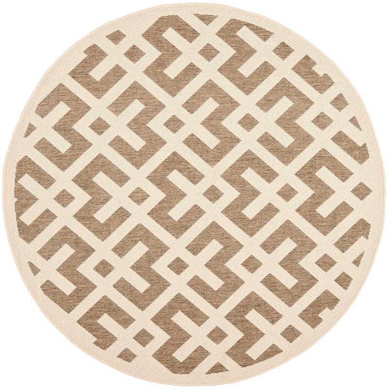 Safavieh Courtyard Cy6915-232 Brown / Bone Geometric Area Rug