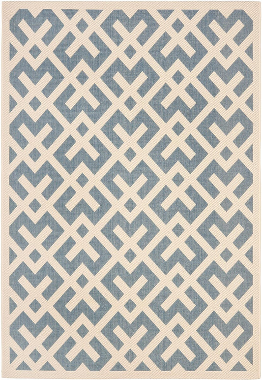 Safavieh Courtyard Cy6915-233 Blue / Bone Geometric Area Rug