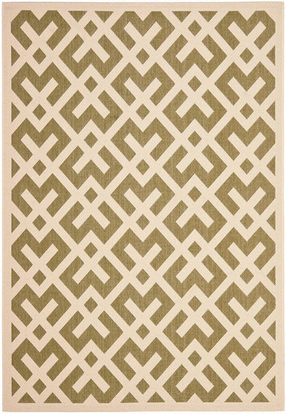 Safavieh Courtyard Cy6915-234 Green / Bone Geometric Area Rug