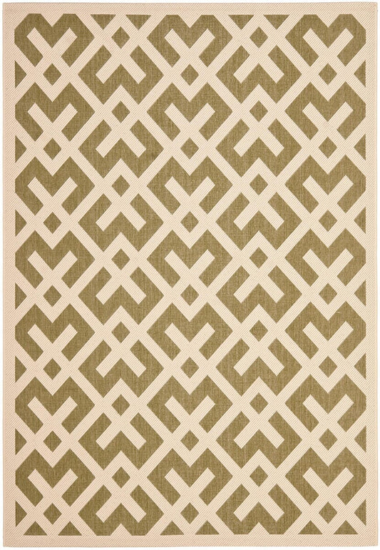 Safavieh Courtyard Cy6915-234 Green / Bone Geometric Area Rug