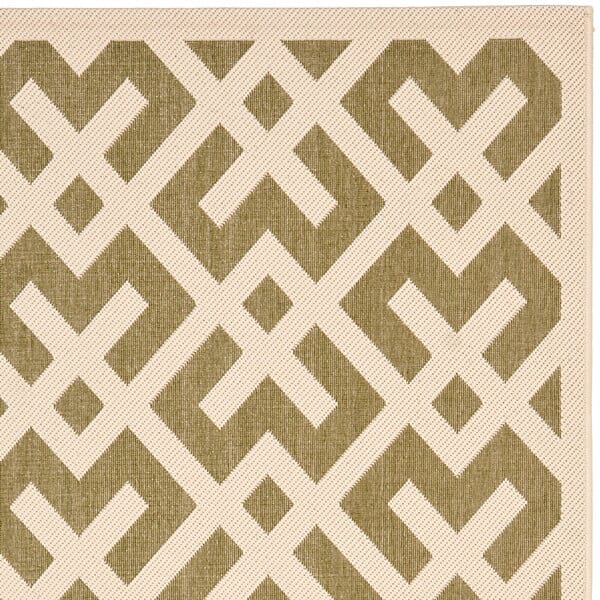 Safavieh Courtyard Cy6915-234 Green / Bone Geometric Area Rug