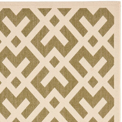 Safavieh Courtyard Cy6915-234 Green / Bone Geometric Area Rug