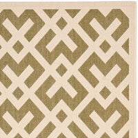 Safavieh Courtyard Cy6915-234 Green / Bone Geometric Area Rug