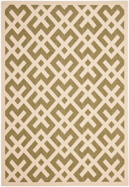 Safavieh Courtyard Cy6915-234 Green / Bone Geometric Area Rug