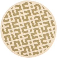 Safavieh Courtyard Cy6915-234 Green / Bone Geometric Area Rug