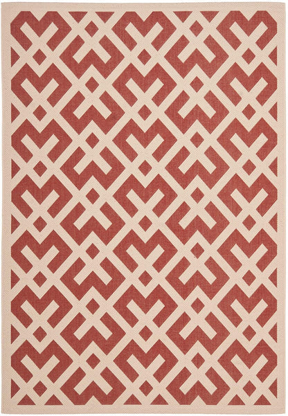 Safavieh Courtyard Cy6915-238 Red / Bone Geometric Area Rug