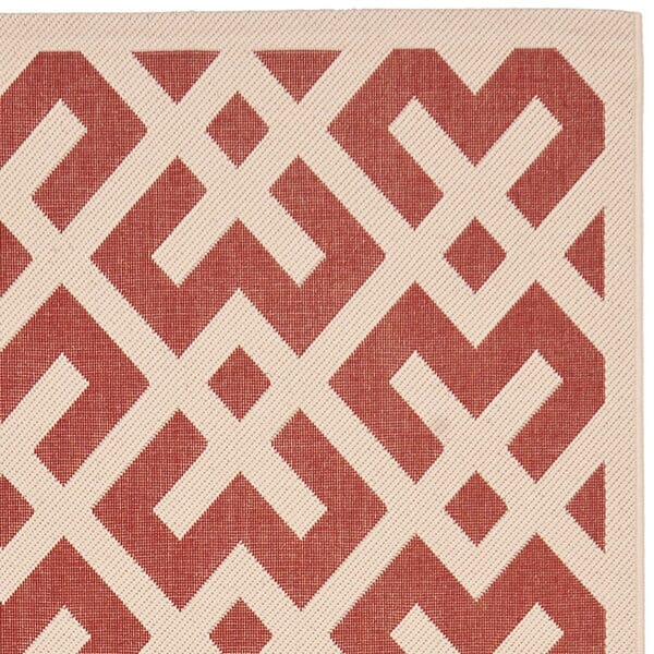 Safavieh Courtyard Cy6915-238 Red / Bone Geometric Area Rug