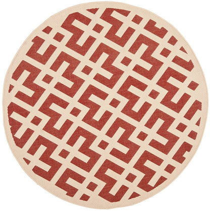 Safavieh Courtyard Cy6915-238 Red / Bone Geometric Area Rug