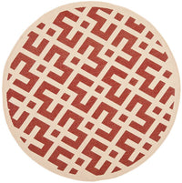 Safavieh Courtyard Cy6915-238 Red / Bone Geometric Area Rug