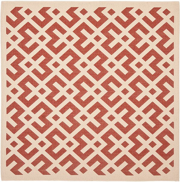 Safavieh Courtyard Cy6915-238 Red / Bone Geometric Area Rug