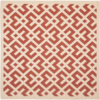 Safavieh Courtyard Cy6915-238 Red / Bone Geometric Area Rug