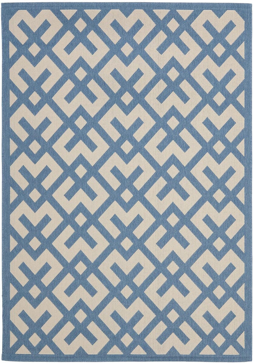 Safavieh Courtyard Cy6915-243 Beige / Blue Geometric Area Rug