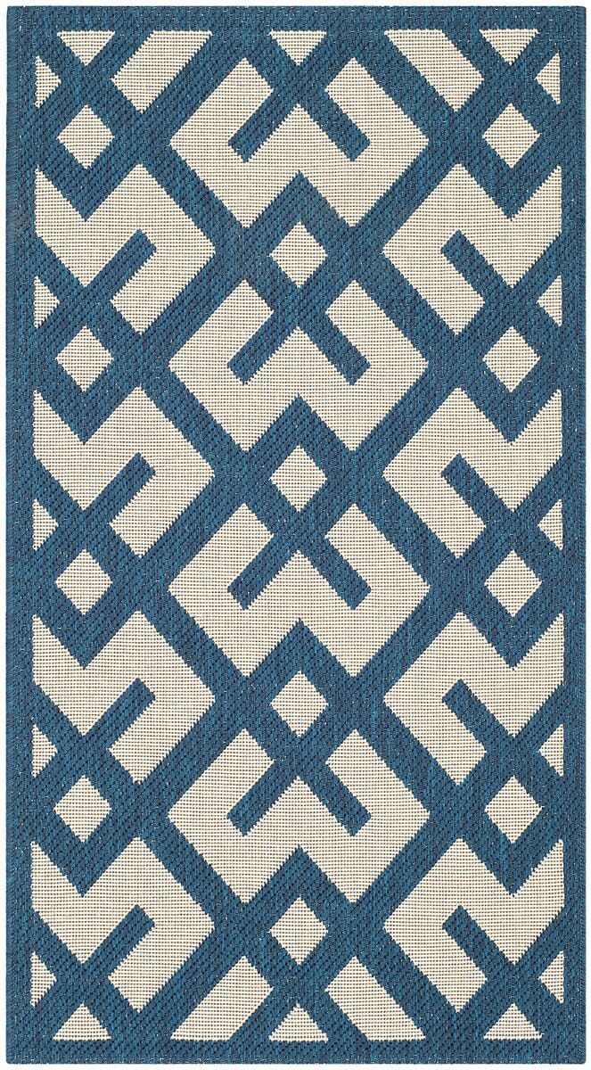 Safavieh Courtyard Cy6915-268 Navy / Beige Geometric Area Rug