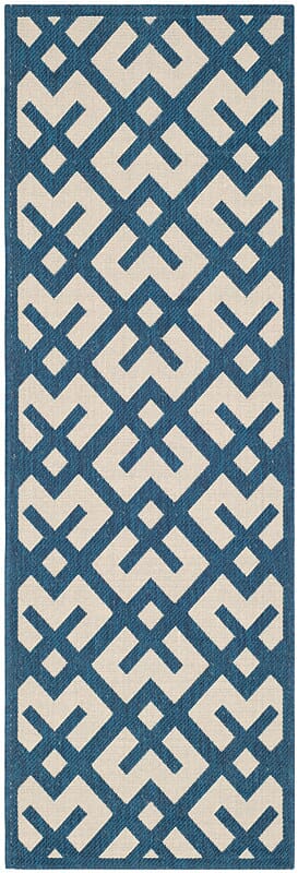 Safavieh Courtyard Cy6915-268 Navy / Beige Geometric Area Rug