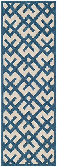 Safavieh Courtyard Cy6915-268 Navy / Beige Geometric Area Rug