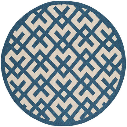 Safavieh Courtyard Cy6915-268 Navy / Beige Geometric Area Rug