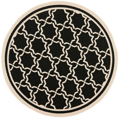 Safavieh Courtyard Cy6916-226 Black / Beige Geometric Area Rug