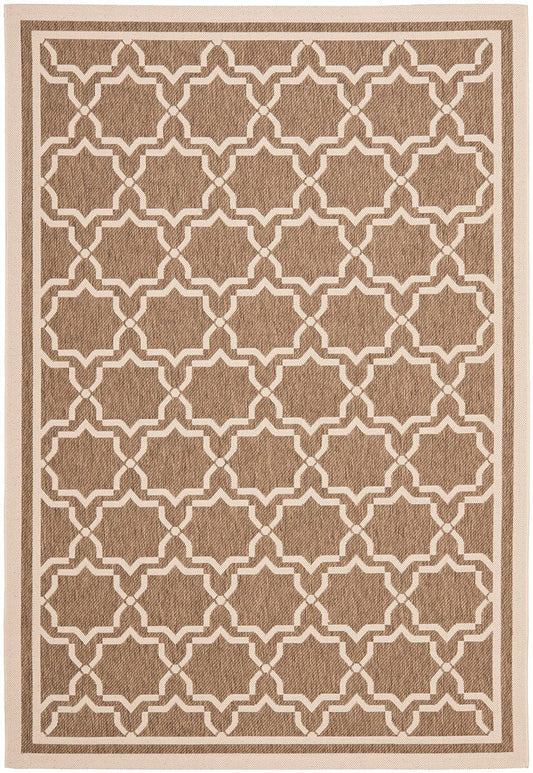 Safavieh Courtyard Cy6916-242 Brown / Bone Geometric Area Rug