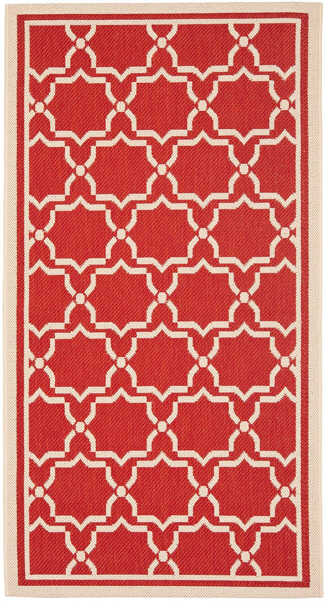 Safavieh Courtyard Cy6916-248 Red / Bone Geometric Area Rug