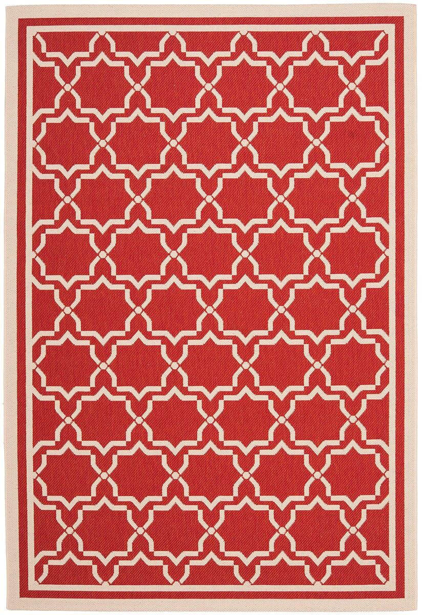 Safavieh Courtyard Cy6916-248 Red / Bone Geometric Area Rug