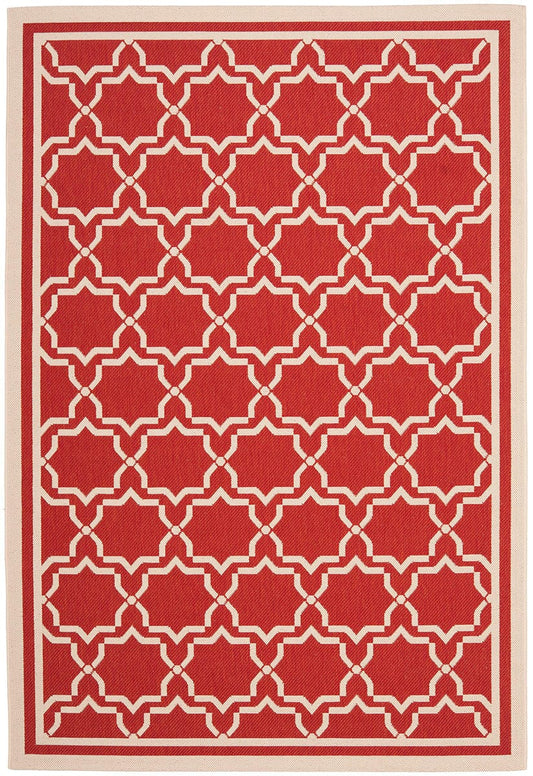 Safavieh Courtyard Cy6916-248 Red / Bone Geometric Area Rug