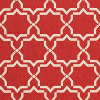 Safavieh Courtyard Cy6916-248 Red / Bone Geometric Area Rug