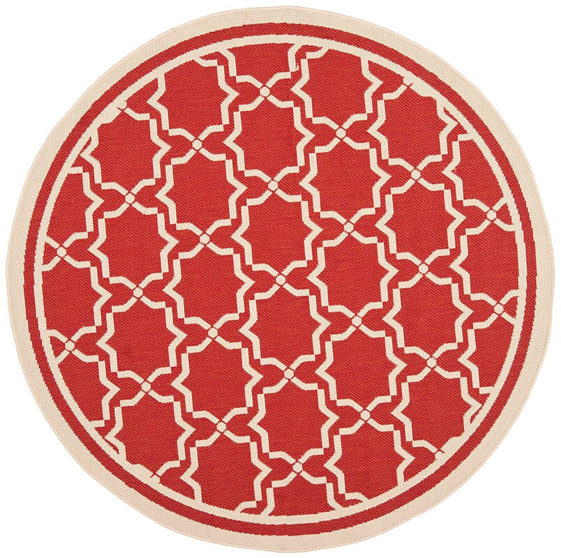 Safavieh Courtyard Cy6916-248 Red / Bone Geometric Area Rug