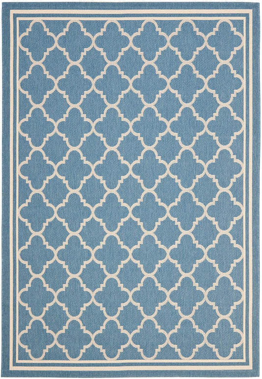 Safavieh Courtyard Cy6918-243 Blue / Beige Geometric Area Rug