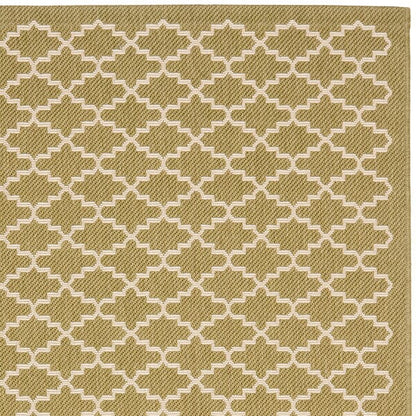 Safavieh Courtyard Cy6919-244 Green / Beige Geometric Area Rug