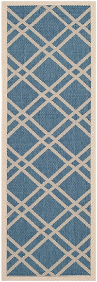 Safavieh Courtyard Cy6923-243 Blue / Beige Geometric Area Rug