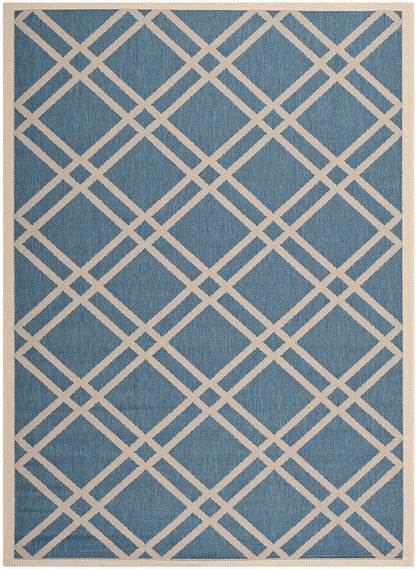 Safavieh Courtyard Cy6923-243 Blue / Beige Geometric Area Rug